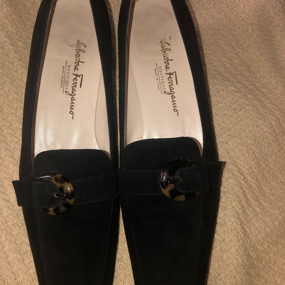 Suede tortoise buckle loafers some wear at soles. Little to no toe creasing - Picture 3 of 7